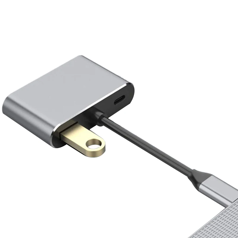 4 в 1 USB C HDMI Тип к адаптер VGA USB3.0 аудио видео конвертер PD 87 Вт быстрое зарядное