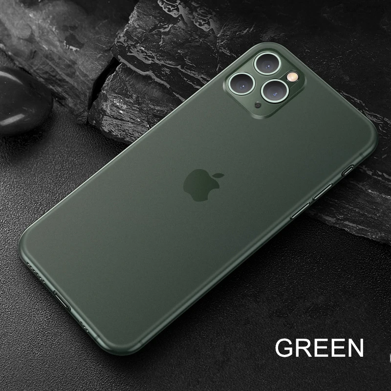 

0.2mm Ultra Thin Hard Soft Case For iPhone 12 mini 11 Pro X Xr Xs Max Matte PP Plastic Back Cover For iPhone free shipping