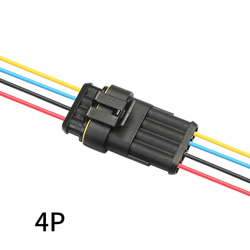 Авто электрический разъем провода 1Pin 2Pin 3Pin 4Pin 5Pin 6Pin авто разъем мужской и женский водонепроницаемый разъем с кабелем - Цвет: 4 pin connector