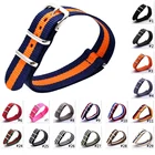 Ремешок нейлоновый в стиле наручных часов, армейский спортивный браслет из нейлоновой ткани с пряжкой, цветной тканевый браслет для наручных часов, 1618202224 мм