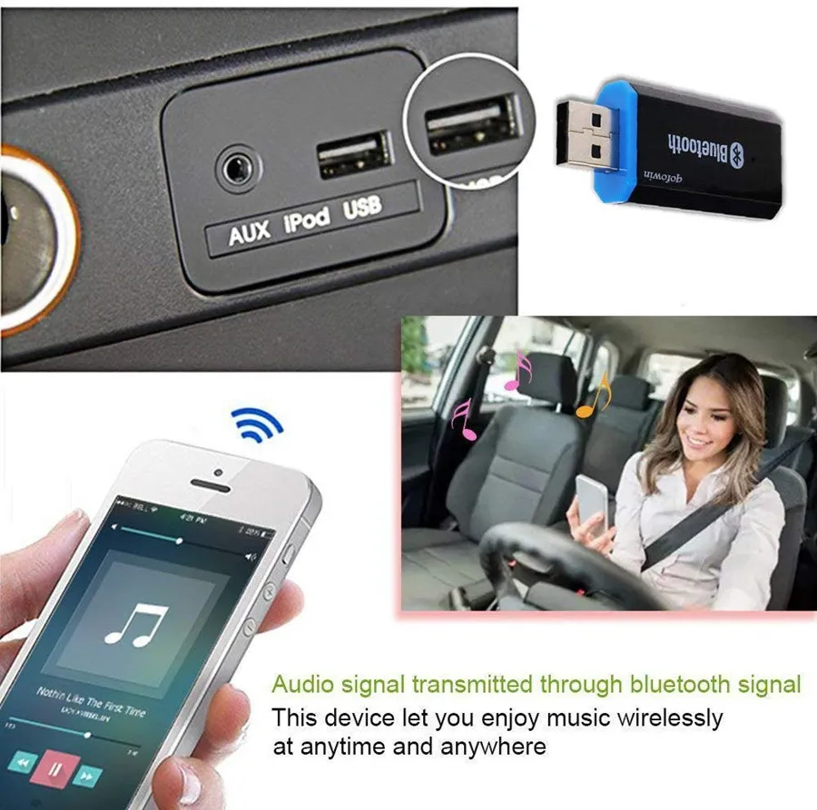 Bluetooth 5 0 приемник автомобильный AUX 3 мм RCA музыка аудиоресивер Громкая связь вызов