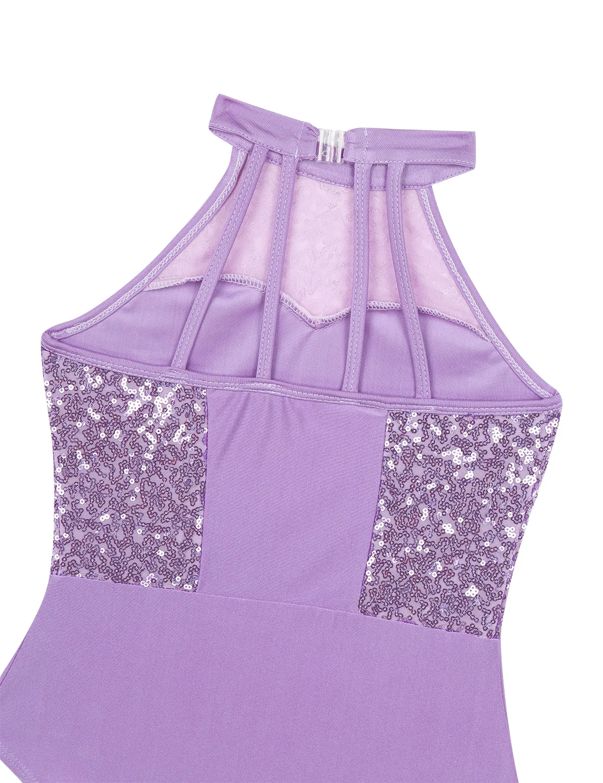 Feeshow Купальник для девочек с лямками завязывающимися на шее блестками платье