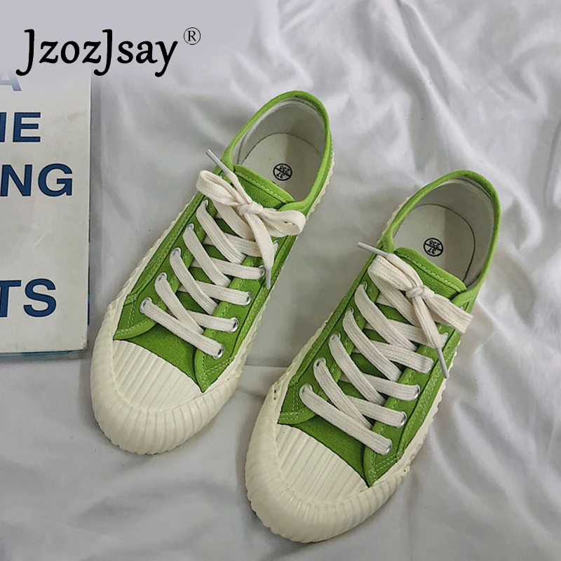 Женская Брезентовая обувь 2020 на плоской подошве Вулканизированная Сезон