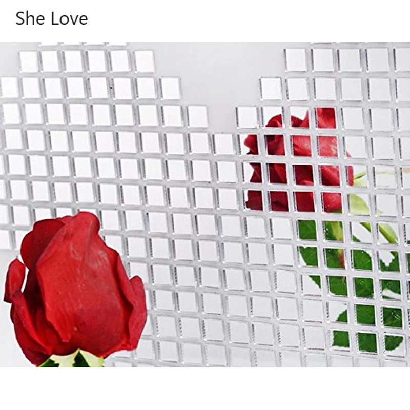 She Love, 100 шт./лот, мини квадратная стеклянная зеркальная мозаика, 2x2 см, для рукоделия, товары для домашнего творчества, украшения дома