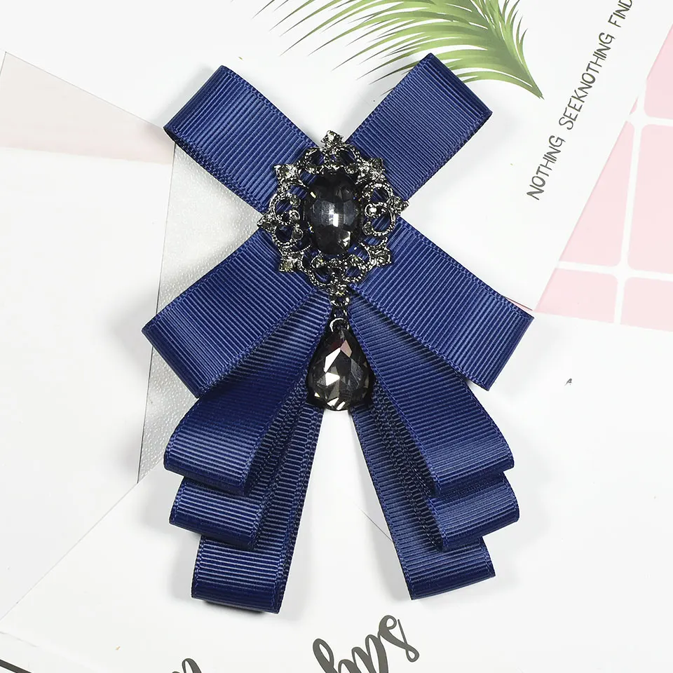 I-Remiel модная новинка тканевая арт-брошь в синюю красную зеленую черную полоску