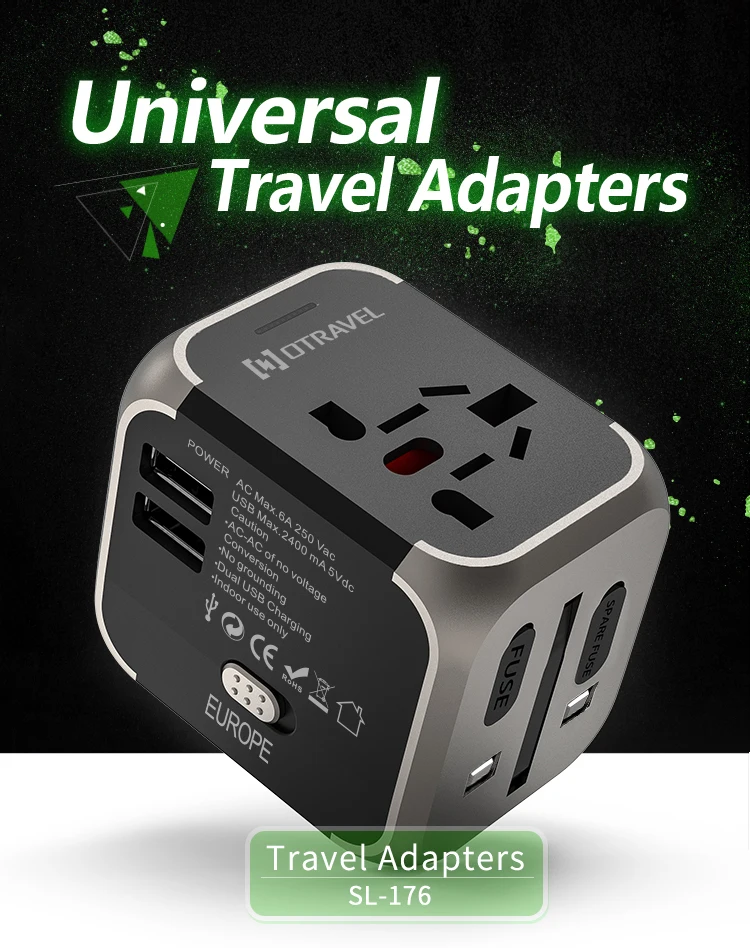 Плаги пробка Универсальный дорожный переходник двойной usb-разъем, зарядное устройство power UK US EU австралийская вилка Эл