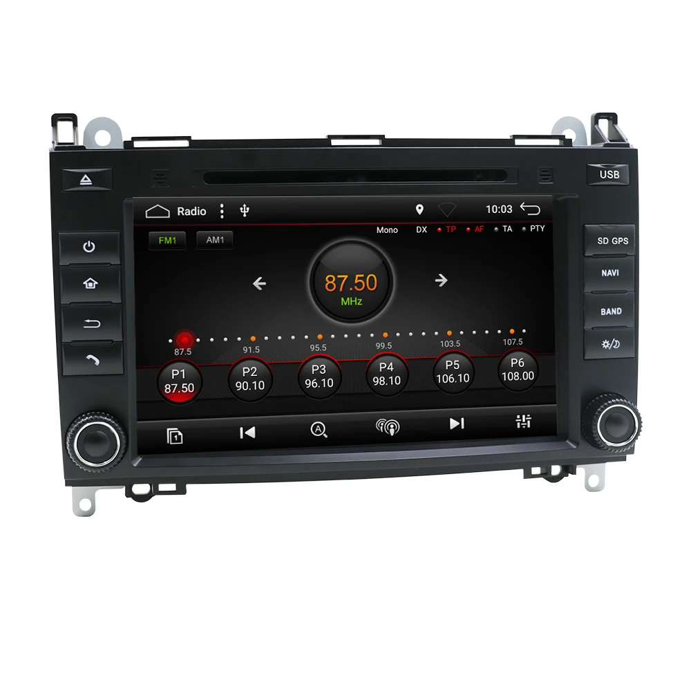 Eunavi Android 9 0 2din Авто Радио автомобильный DVD мультимедиа для Mercedes Benz B200 A B Class W169 W245 Viano
