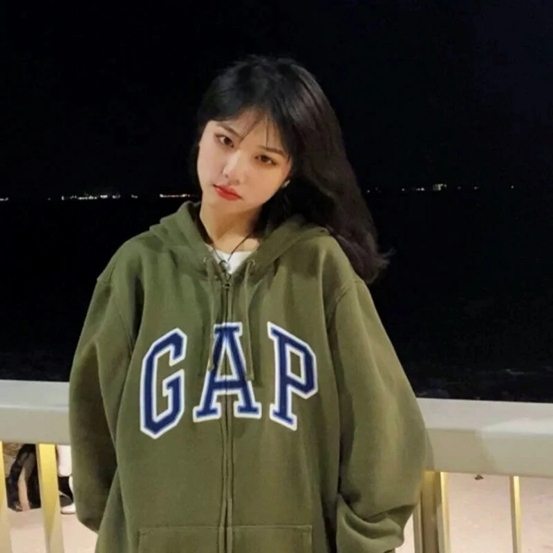 

Толстовка Женская хлопковая с капюшоном и надписью, на молнии