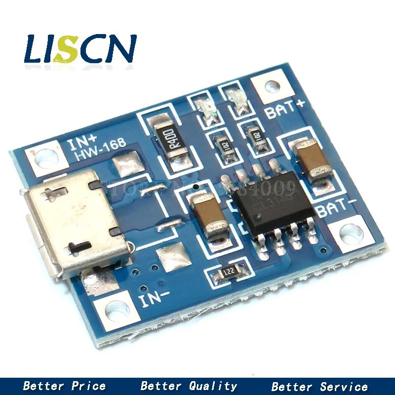 5 шт./лот в 1A Micro USB 18650 литиевая батарея зарядное устройство Модуль + защита двойной