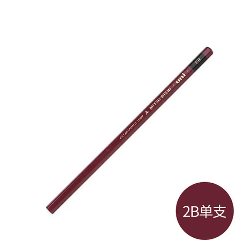 2B 1PCS Uni 1887 Улучшенный деревянный карандаш для проверки твердости карандаш для рисования HI-UNI 1 шт - Цвет: 2B 1PCS