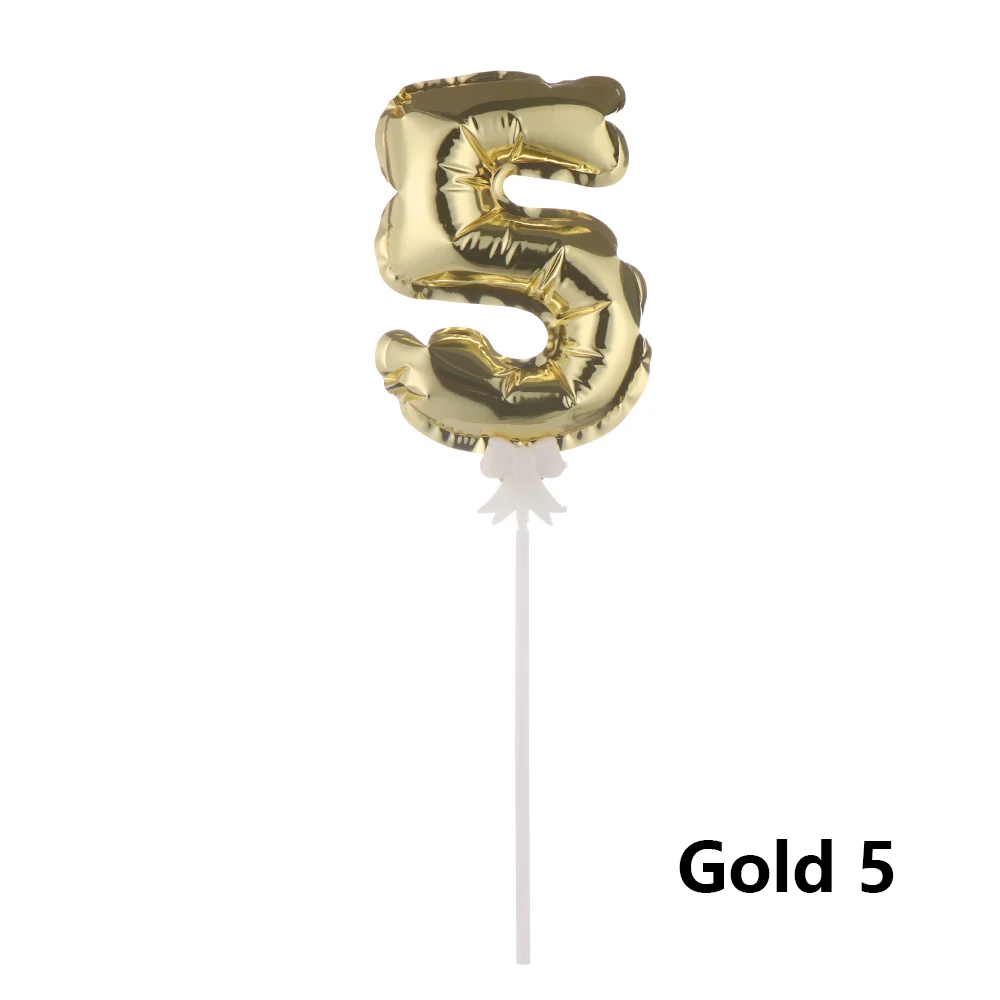 gold 5 1pc 1/3 шт цветные акриловые из метала золотого цвета номер торт Топпер Baby Shower Детские сувениры на день рождение подарки инструменты для украшения праздника вечерние поставки - Цвет: gold 5 1pc