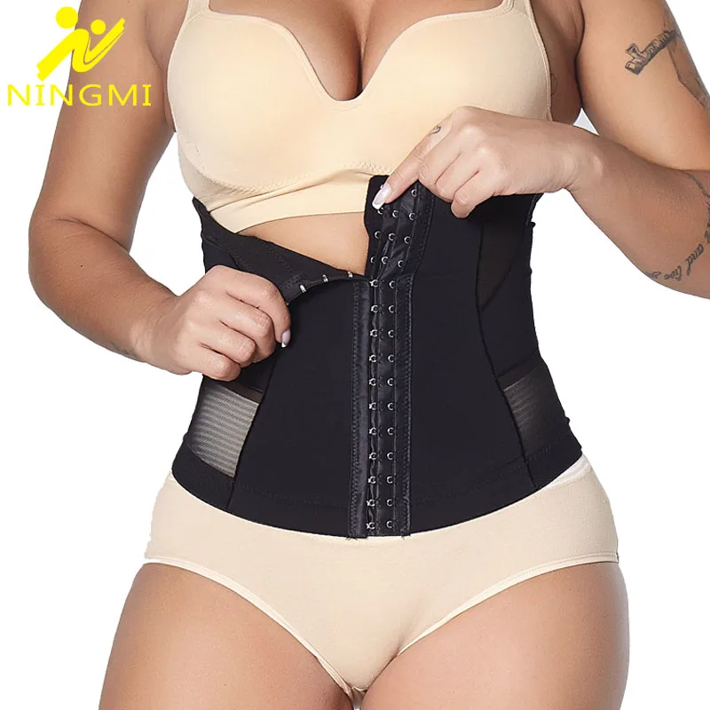 

NINGMI High Waist Trainer Slim Body Shaper Slimming Shapewear Corset Belt Tummy Underwear Strap Fajas Girdles Waist Cincher