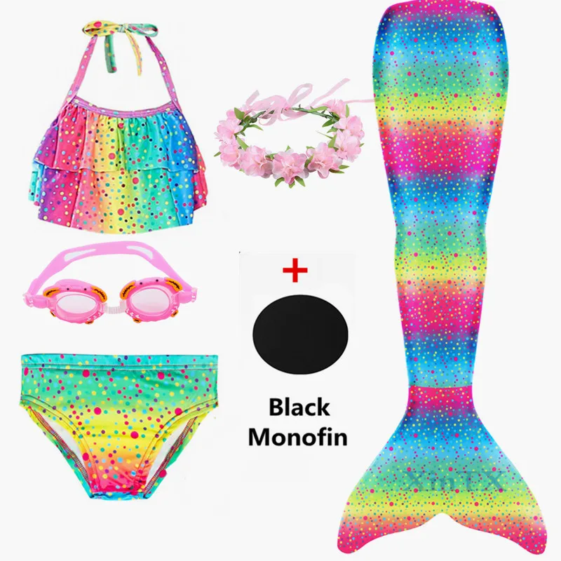 Лидер продаж купальный костюм русалки для девочек Моноласты хвосты купания