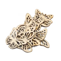 10pcs 2inch wood butterfly embellishment slices cutout crafts for card making scrapbooking diy wood art wedding decorations