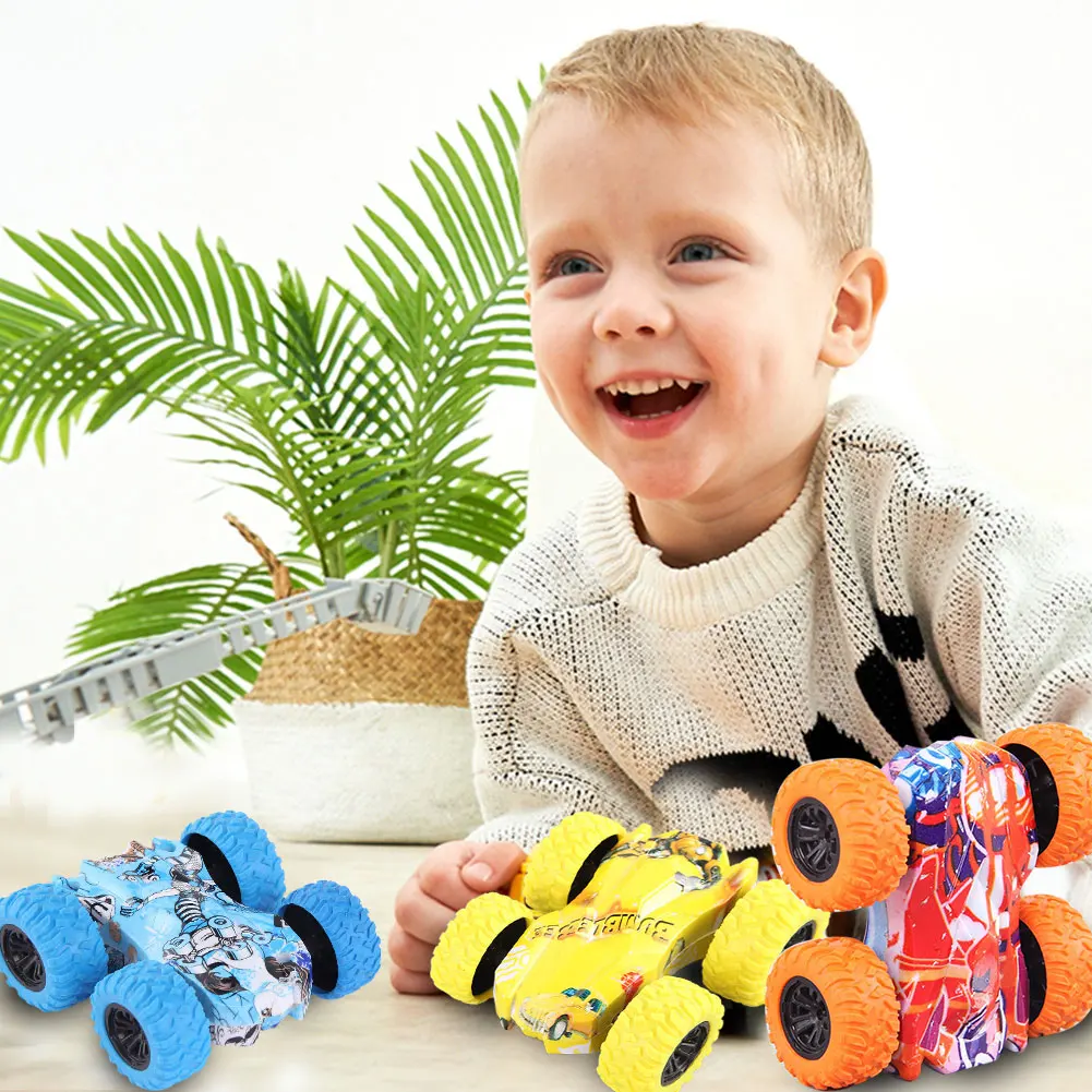 

toy car Inertia Double-sided Off-road Dump Resistant To Falling Puzzle Truck Toy Car For Children Random Color expedient