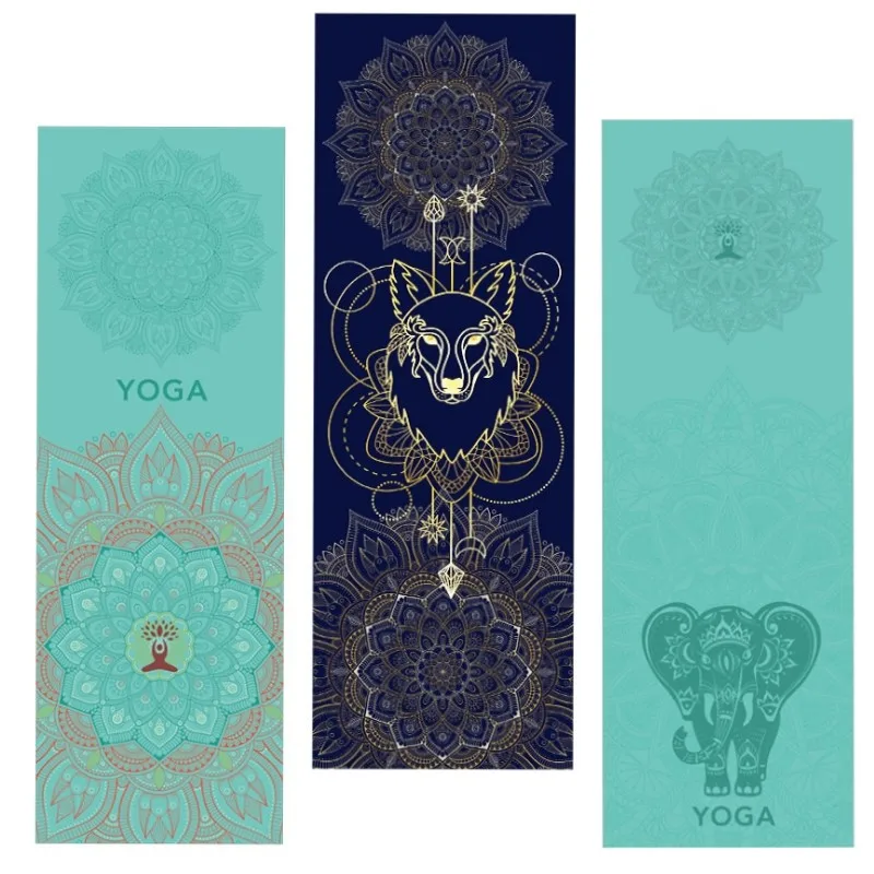 

Printed Yoga Mat Towel Microfiber Absorb Sweat Yoga Towel Non-slip 185*63 Yoga Blanket Pilates Mat Cover Fitness Gym Sports Mats