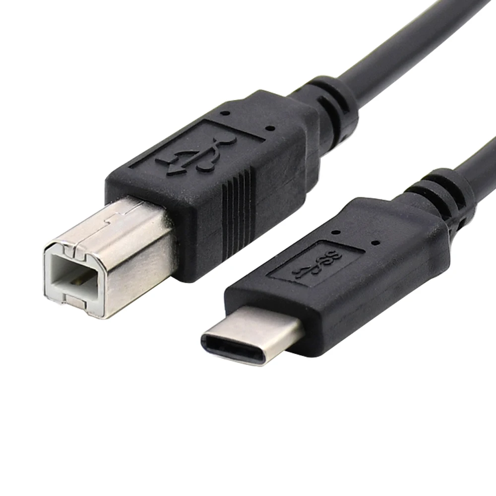 1 м USB 3 Type C папа к 2 0 B Мужской принтер кабель для передачи данных сотового телефона