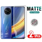 2-1 шт. матовая Гидрогелевая мягкая пленка для Xiaomi Poco X3 M3 F3 NFC Pro защита для экрана полное покрытие на PocoX3 PocoM3 PocoF3 X3 NFC X3Pro