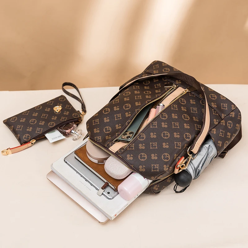 

Women's BackpackNew Fashion Travel Ladies Luxury Multi-Function Large Capacity Mother And Baby Female Schoolbag TideSchoolbts