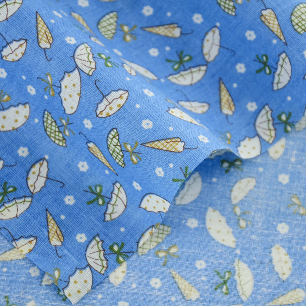 White Umbrella Style 100% Cotton Fabric Cloth for Doll's DIY Clothing Tissue Telas Tecido Patchwork Fat Quarter Art Work Sewing | Дом и