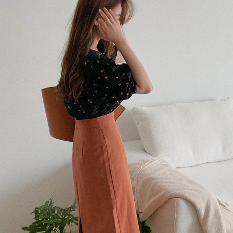 

Women Tops Shirts Blouses Short Puff Sleeve Top Summer Blusas Mujer De Moda Fashion Print Blouses Casual Sweet Clothes 14609