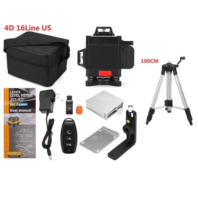 

16/12 Lines Laser Level Green Powerful Beam 4D Laser self-leveling 360 Horizontal&Vertical measure tool Green Beam Laser Levels