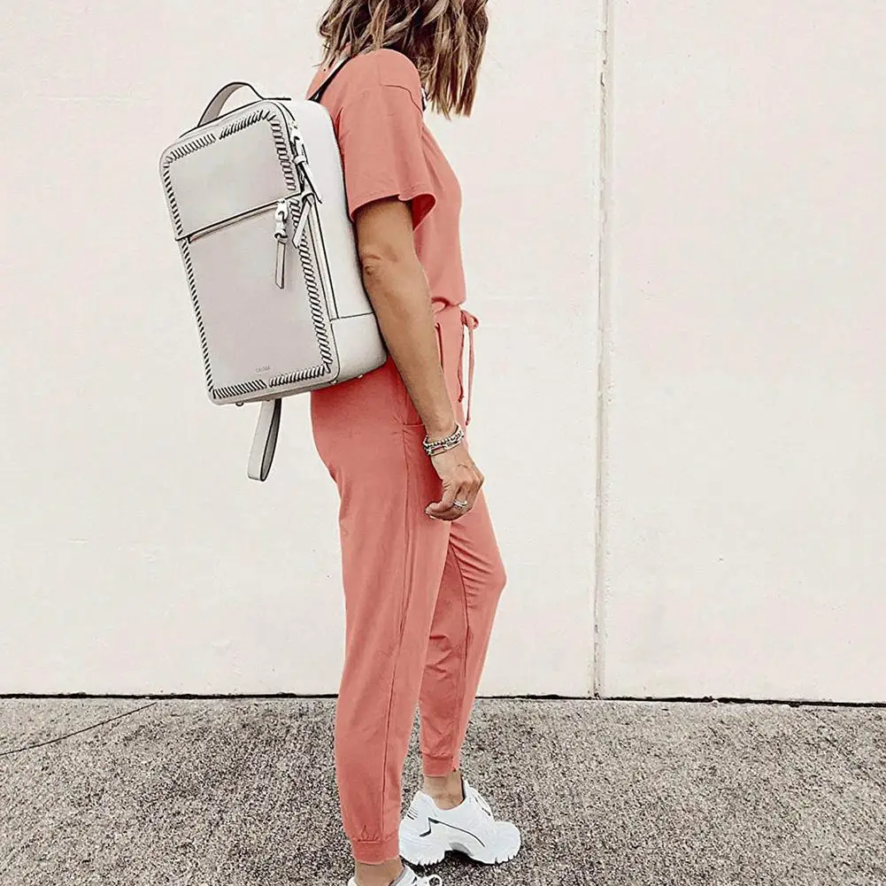 

Ladies 2PCS Suit Sportswear Short-sleeved Leisure Joggers Suit Tops Pants Cotton Sportswear Women Simple Fashion O-neck Loose