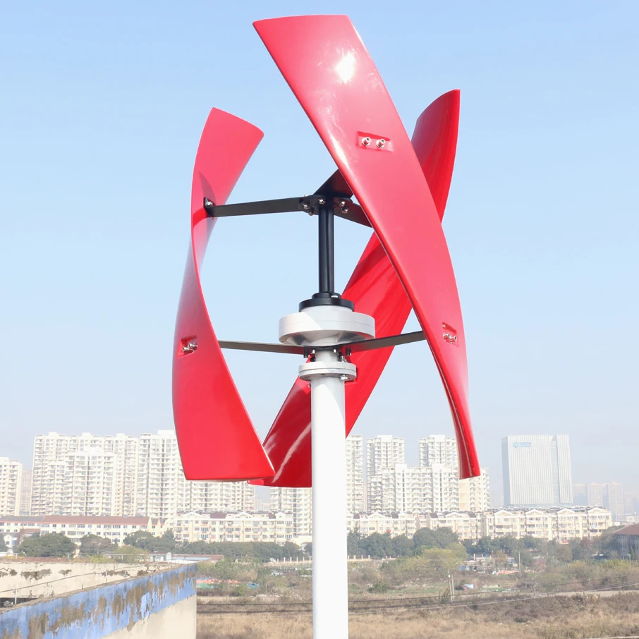 R& X 400 Вт CE Red X модель ветряной турбины генератор Вертикальная ось энергии более сильный 3 шт. лезвия 12 в 24 В с MPPT контроллер