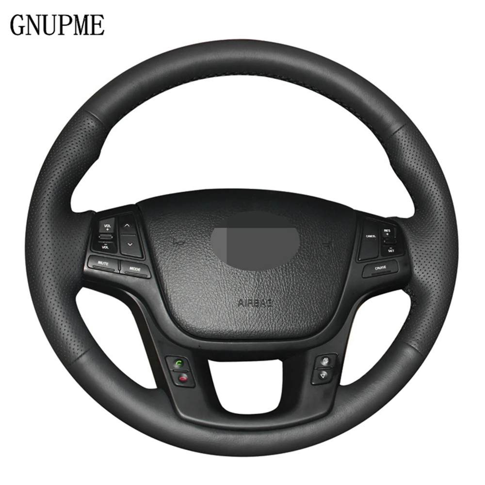 Сделай сам черного цвета из искусственной кожи чехол рулевого колеса автомобиля