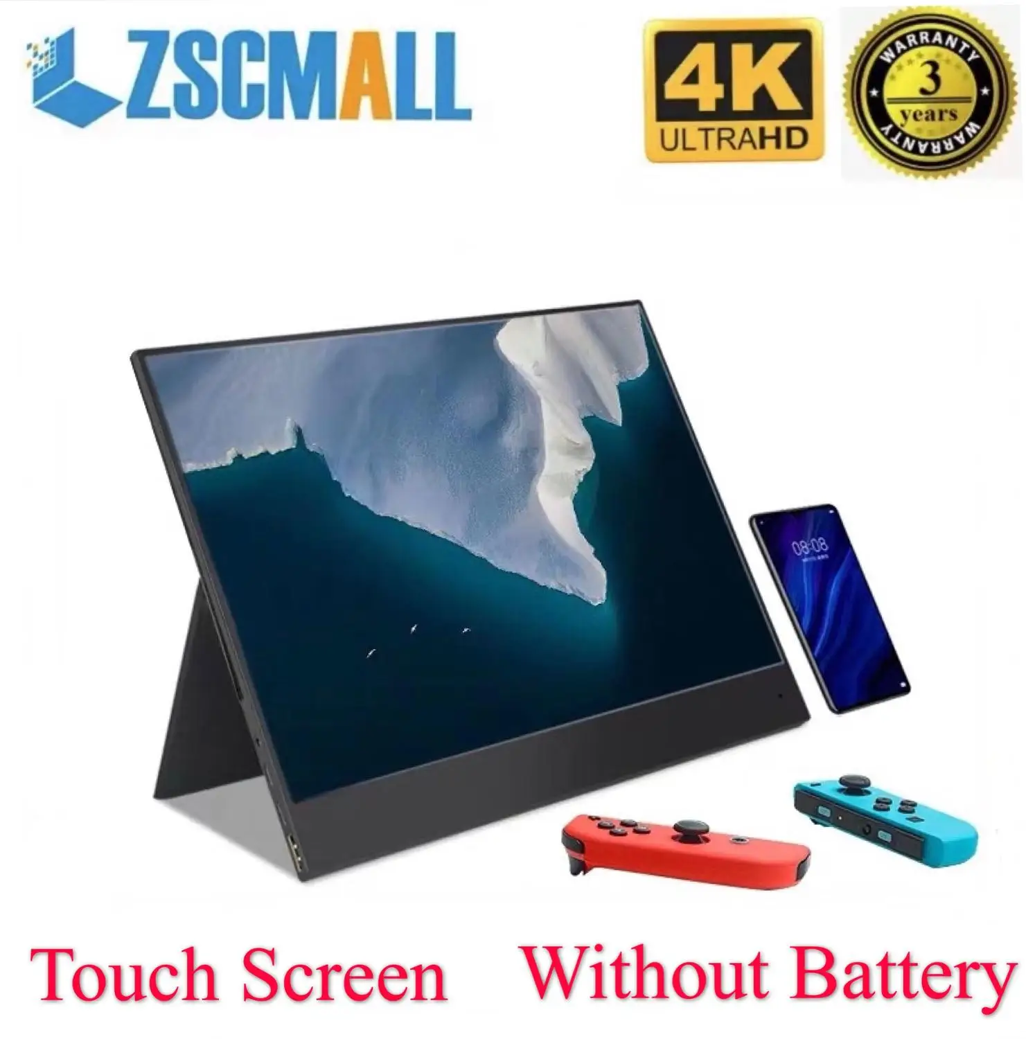 Портативный монитор ульсветильник и ультратонкий игровой с экраном 15 6 дюйма 4K