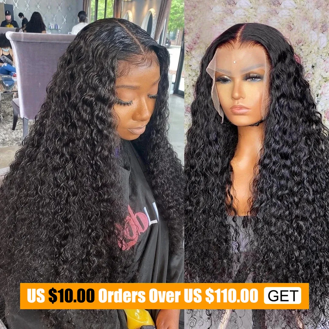Deep Wave Lace Front Wig Deep Wave Transparnt Lace Front Wig Malaysian Remy Human Hair Wigs For Black Women Wet And Wavy Wig