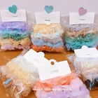 5 шт. в упаковке для женщин эластичные кружевные ленты для волос резинки для девочек очаровательными сетчатыми оборочками, обтянутая тканью; Набор из фатина с лентой, украшение на голову; Аксессуары для волос