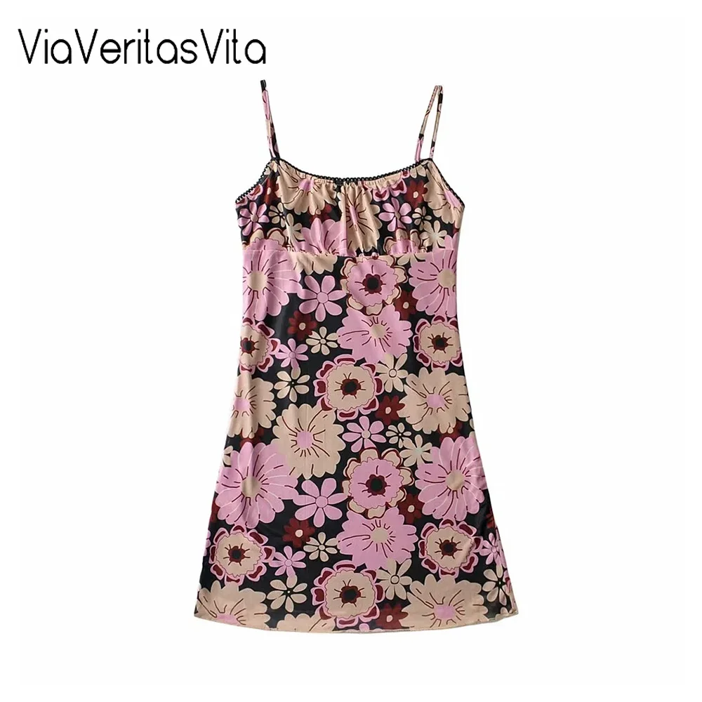 

Женское облегающее платье на бретелях-спагетти, с цветочным принтом