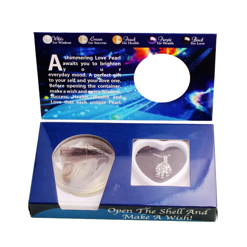 Натуральная устричная жемчужное ожерелье подвески ювелирные изделия 1 комплект