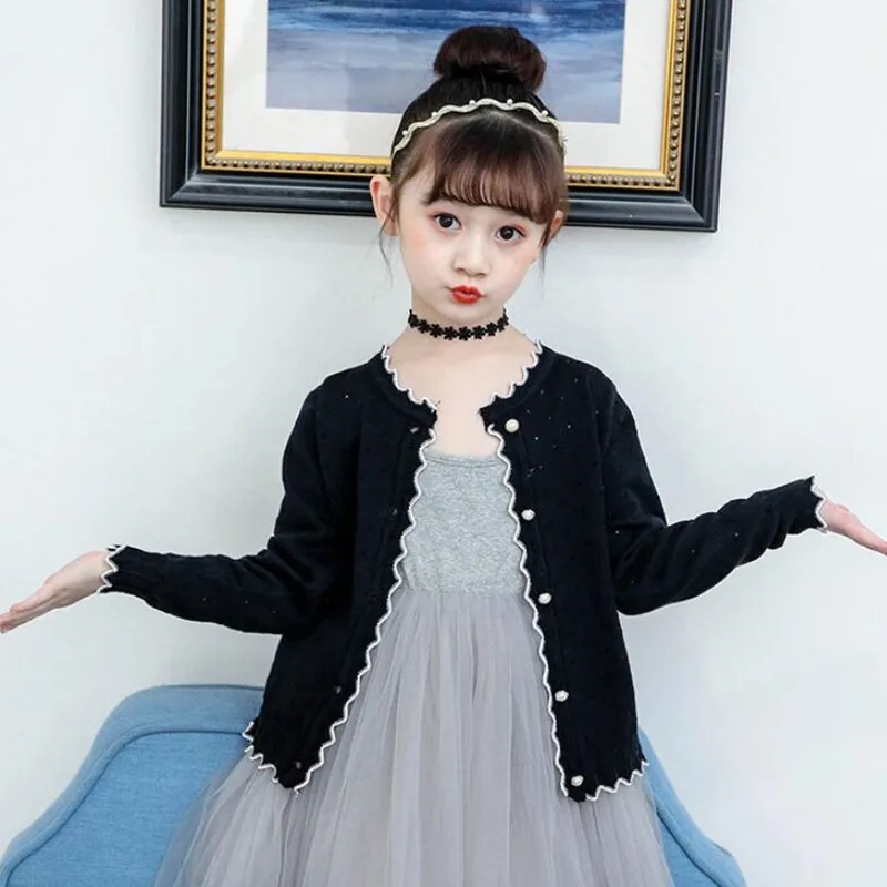 

Toddler Teenager Clothes School Girls Cardigan Knitted Sweater Children Cardigans Baby Girl Sweater Long Sleeve Kids Jacket