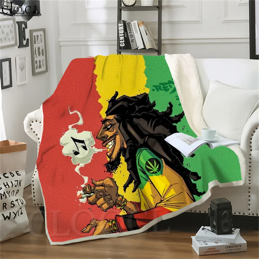 Bob Marley Blankets 3D Double Layer Blankets for Beds Adult Thick Quilt Bedding Cover Sofa Travel Party Throw Blanket