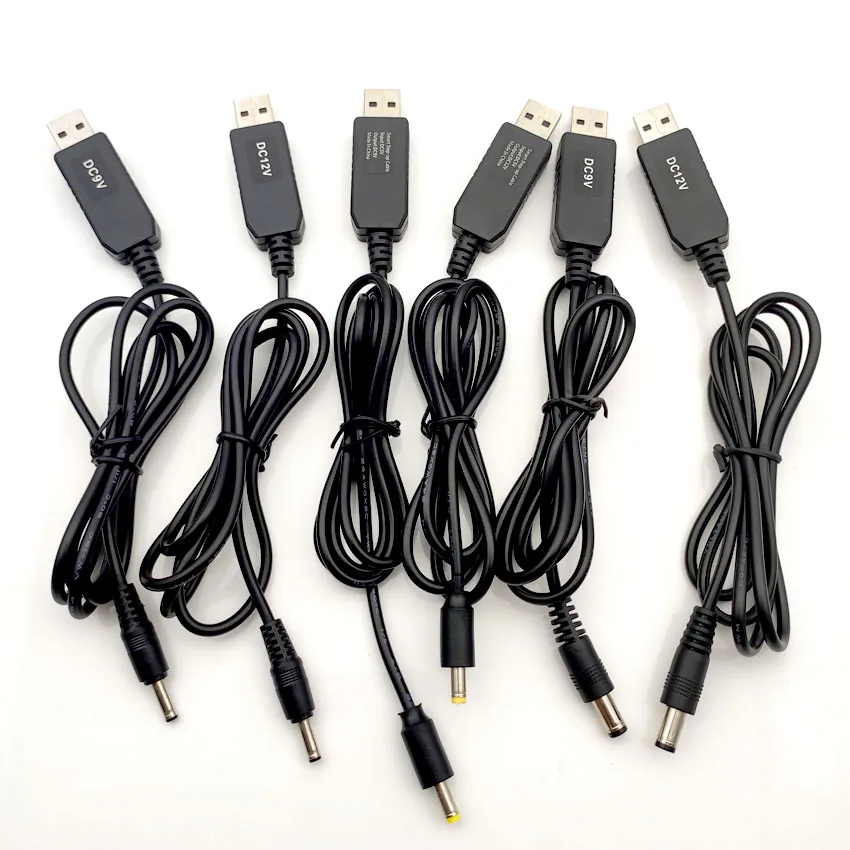 Повышающий мощность USB линия DC 5 В к DC 9 В/12 В Повышающий Модуль USB конвертер Кабель-адаптер 3,5*1,35 мм 4,0*1,7 мм 5,5*2,1 мм разъем