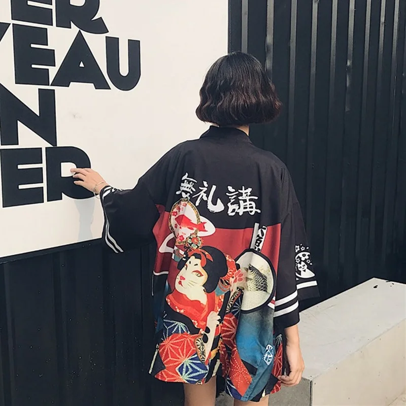 

Kimono Women Haori Yukata Japanese Style Geisha Clothing Harajuku Streetwear Haori Women's Soft Girl Aesthetic Clothes Kimono