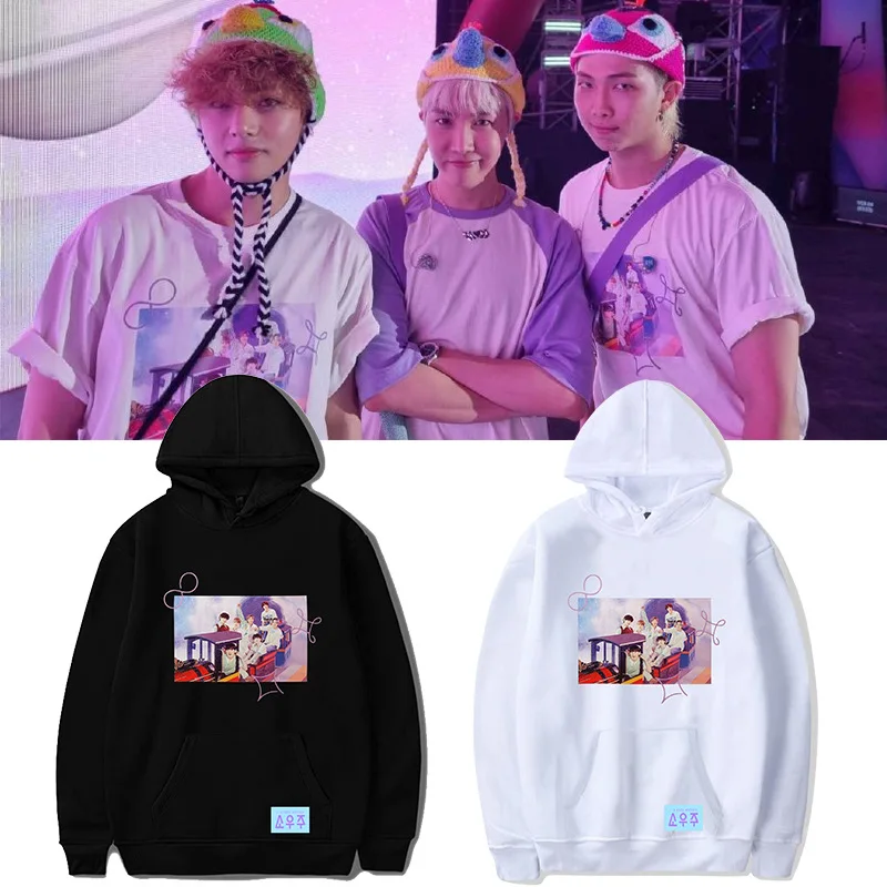 

Толстовки SOWOOZOO, толстовки с капюшоном Bangtan, толстовка в стиле K-POP, хип-хоп с бархатной подкладкой, осенне-зимние толстовки