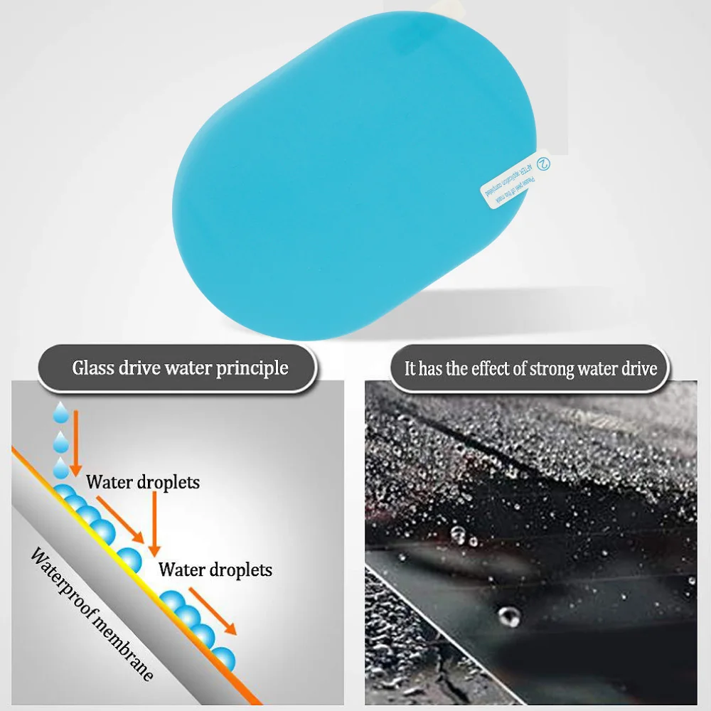 8 шт./компл. Автомобильные противотуманные зеркальные защитные наклейки