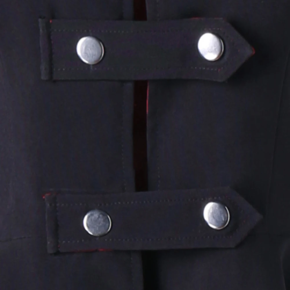 Женское пальто на шнуровке сзади длинное в готическом стиле с V-образным вырезом