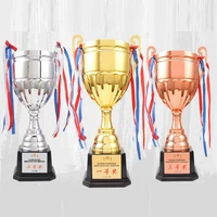 customizable gold silver bronze championship trophy commercial metal uncovered trophy trophy football trophy medal souvenir cup