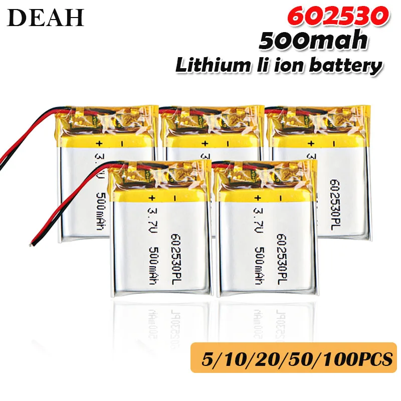 3 7 v 500mAh 602530 литиевая полимерная аккумуляторная батарея для смарт часов MP3 MP4 MP5 GPS