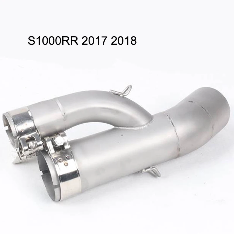 

For bmw S1000RR 2017 2018 Link Slip on Exhaust Pipe Muffler Exhaust Middle Parts Mid System Tube Motorcycle Accessories