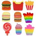 Игрушки-антистресс в виде гамбургера, картошки фри-фри, игрушки для снятия стресса для взрослых и детей