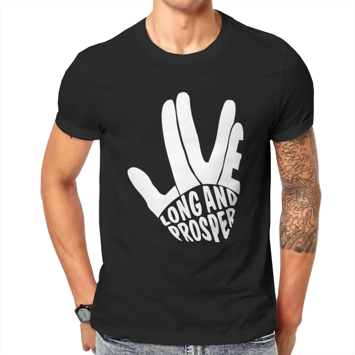 

Star Trek Discovery Vulcan Salut White T shirt Men T shirt summer T-shirt