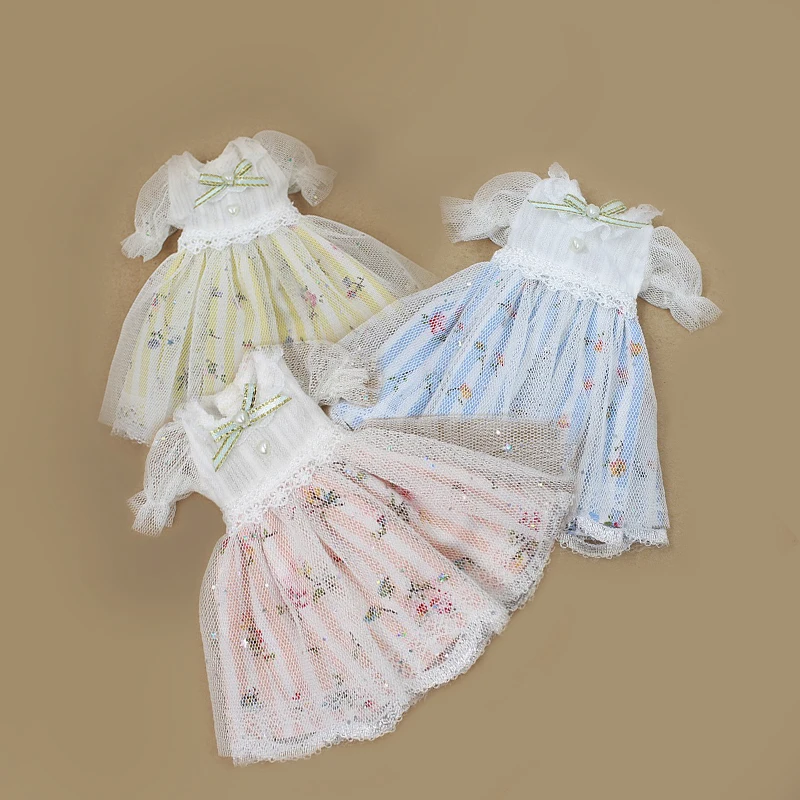 Наряды для куклы Blyth; синий, желтый и розовый костюм с юбкой для 1/6; azone BJD pullip licca