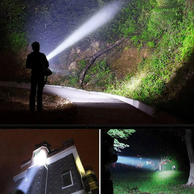 Adjustable Focus Mini Lamp Dimming LED Flashlight Torch Chargable for Outdoor ALS88 | Спорт и развлечения