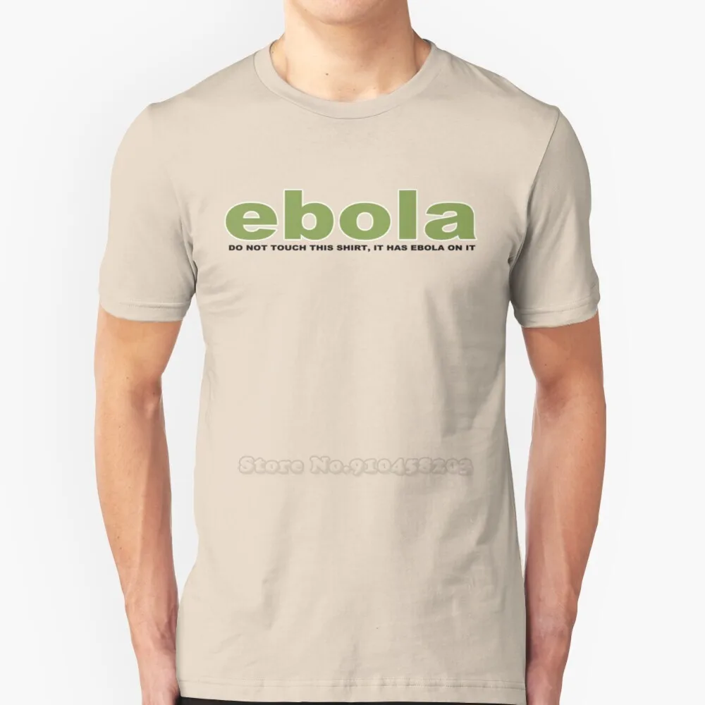 Новая футболка в стиле хип-хоп с принтом Эбола 100% хлопок | Мужская одежда