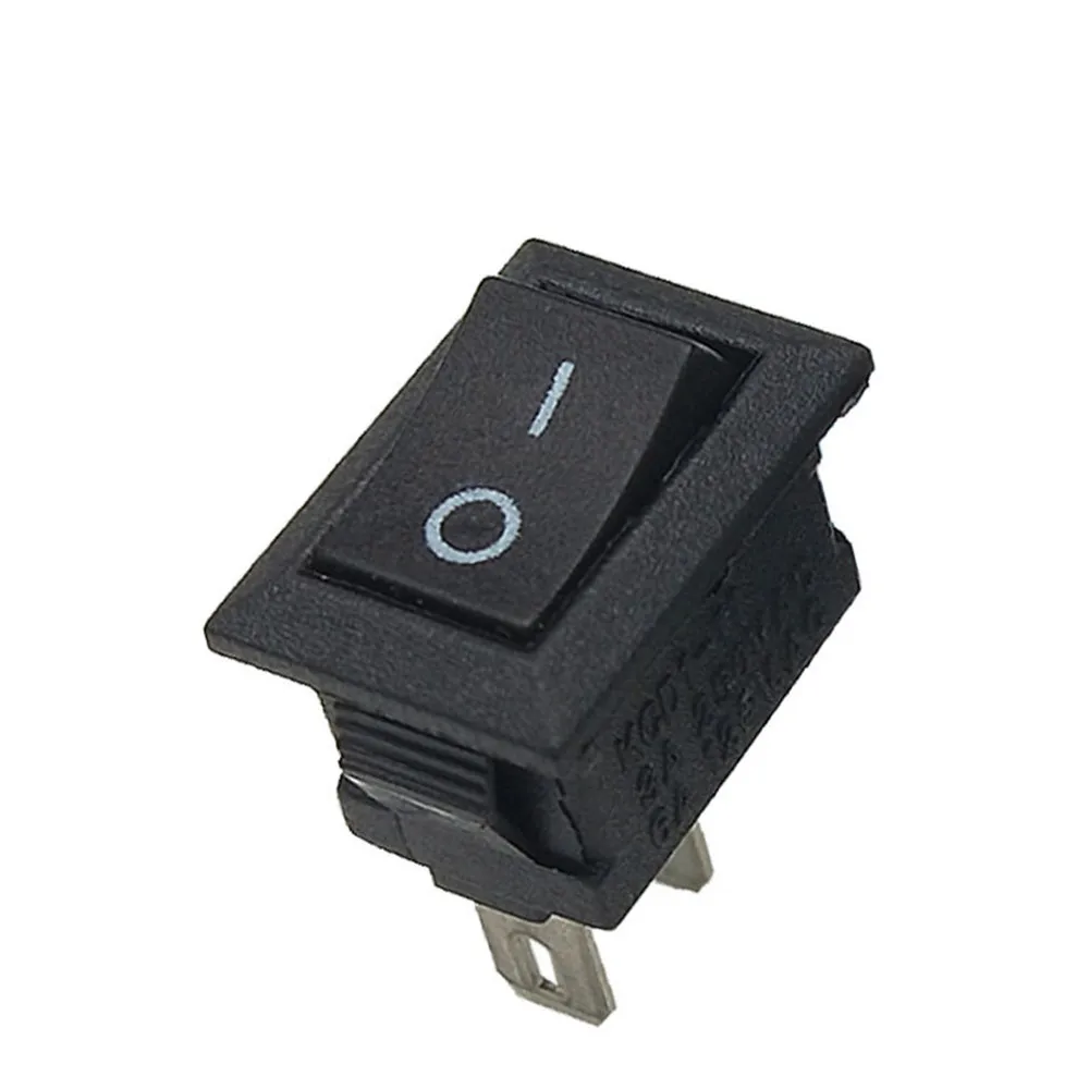 15pcs Mini Rocker Switch SPST Black and Red Snap in Switches Button AC 250V 3A / 125V 6A 2 Pin I/O 10*15mm On-off KCD11 | Обустройство